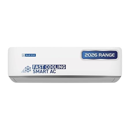 Blue Star 1 Ton 5 Star Smart Inverter Split AC (New Star Rated, Copper)