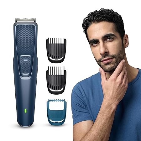 Philips Skin Safe Beard Trimmer for Men, Durapower Tech, Self Sharpening Blades