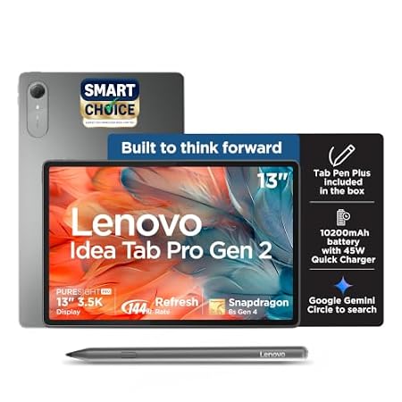 Lenovo Idea Tab Pro Gen 2 with Pen Plus, 13 Inch 3.5K Display, 144Hz, 8GB + 256GB