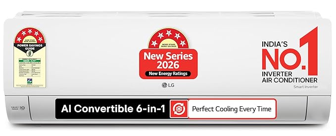 LG 1.5 Ton 5 Star, Smart Inverter Split AC (100% Copper Condenser, AI Convertible 6in1,VIRAAT Mode, Faster Cooling & Ene