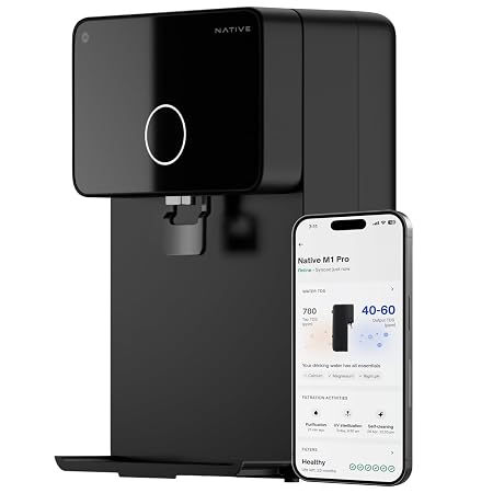 Native M1 Pro Water Purifier by Urban Company, Smart Real-Time Tracking, 10-Stage RO+UV+Copper+Alkaline+Mineraliser