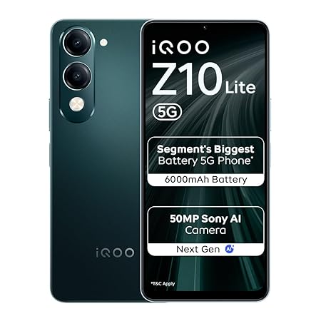 iQOO Z10 Lite 5G (4GB RAM, 64GB Storage, Dimensity 6300)