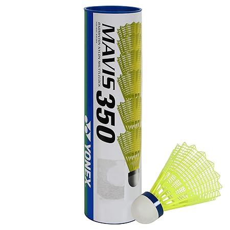 Yonex Mavis 350 Nylon Shuttlecock with Blue Cap (Yellow)