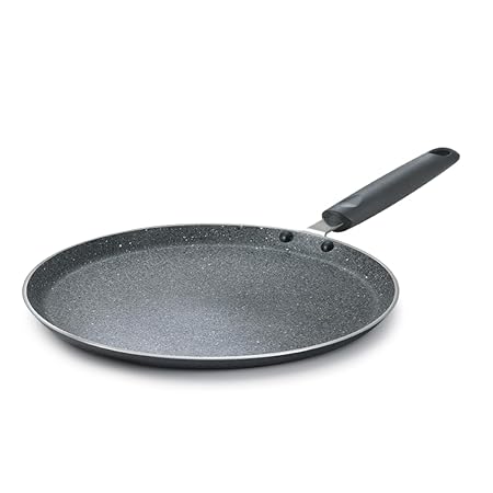 Prestige Omega Deluxe 25cm Granite Dosa Tawa|Non-Stick with 5 Layers Coating|Dishwasher Safe|Stainfree Interior|Gas & Induction Compatible|2 Years warrnty