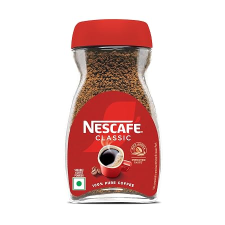 NESCAFE Classic Instant Coffee Powder, Great Start to Your Morning, 100% Pure Coffee, 90g Jar
