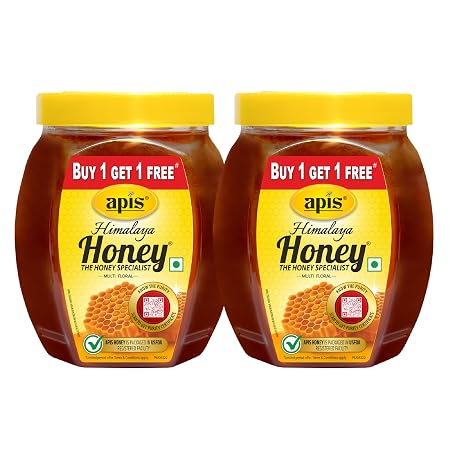 Apis Himalaya Honey, 1kg Each (Buy 1 Get 1 Free), Pure, No Added Sugar or Adulteration
