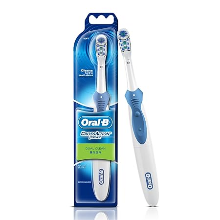 Oral B Cross Action AA Battery Electric Toothbrush for Adults, 90 Day Battery, IPX7 Water Resistant