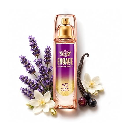 Engage W2 Perfume Spray for Women 120ml | Floral & Fruity |Berries, Orchid, Vanilla | 24 hr Freshness | Long Lasting | N