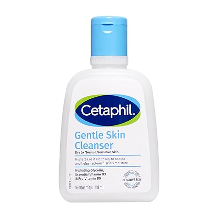 Cetaphil Gentle Skin Hydrating Face Wash 118ml, Paraben Free, Sulphate-Free Gentle Skin Hydrating Cleanser with Niacinam