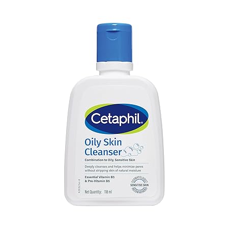 Cetaphil Oily Skin Cleanser, Daily Face Wash for Oily, Acne Prone Skin, Gentle Foaming, 118ml