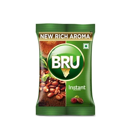 Bru Instant, Aromatic Coffee From South Indian Plantations, Premium Blend of Robusta & Arabica Beans, 50g Pack