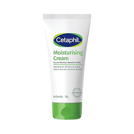 Cetaphil Moisturising Cream 100 g for Dry & Sensitive Skin, with Almond Oil, Niacinamide & Panthenol