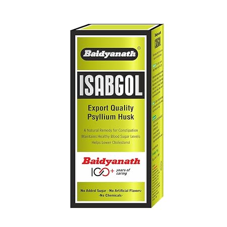 Baidyanath Asli Ayurved Isabgol - Psyllium Husk Powder, 200Grams, Effectively Relieves Constipation, Fibre Supplement For Digestion