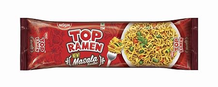 Top Ramen Classic Masala Noodles | 100% Desi Spicy Flavor, Saucy Instant Noodles for Family Meals | Quick & Tasty Comfort Food , 360 gm