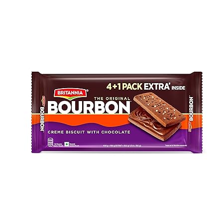 Britannia The Original Bourbon - Creme Biscuit with Chocolate, 500gm, Chocolatey Indulgence in every layer