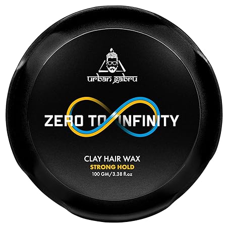 UrbanGabru Clay Hair Wax For Men: Zero to Infinity (100 gm), Strong Hold Matte Finish, Natural Hair Styling Wax, All Hai