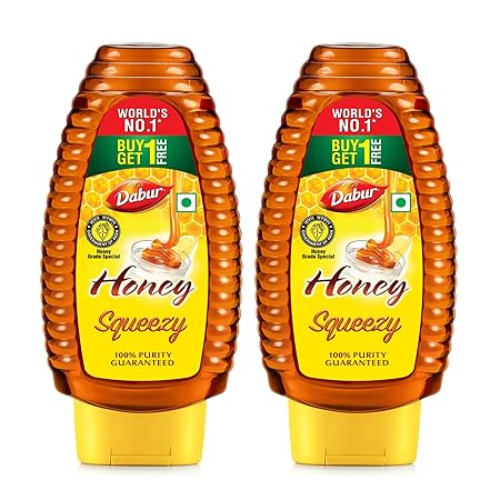 Dabur Honey - 800g (400g x 2, Buy 1 Get 1 Free), 100% Pure, World's No.1 Honey Brand with No Sugar Adulteration, For Fit