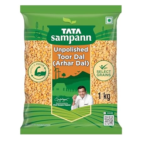 Tata Sampann Unpolished Toor Dal/Arhar Dal, 1kg