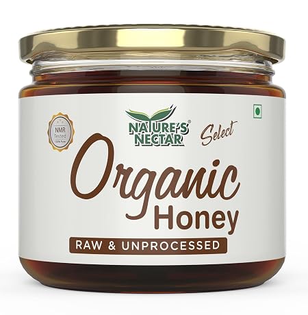 Nature's Nectar Raw Organic Honey 400g, 100% Pure NMR Tested, Raw and Unprocessed