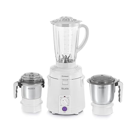 Sujata Supermix Mixer Grinder, 900 Watts, Double Ball Bearing Motor