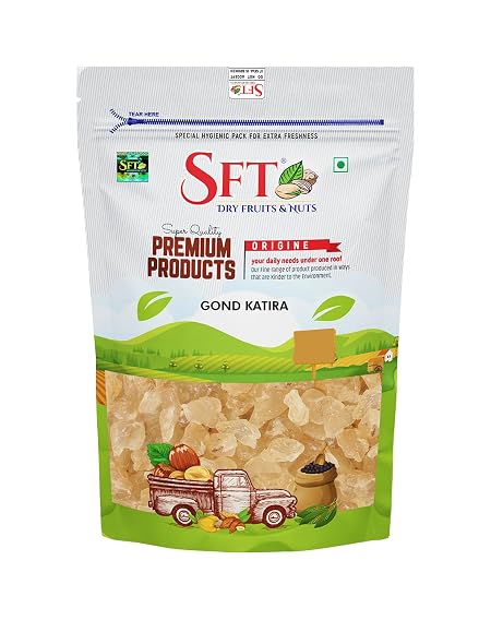 SFT Premium Gond Katira Pure (Edible Gum), 200 grams, Tragacanth Gum, High Cooling Properties Herbal Food, Super Food