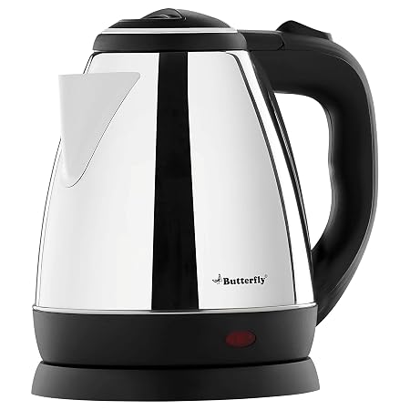 Butterfly EKN 1.5 Litre Stainless Steel Electric Kettle | 1500 W | 360� Swivel Power Base | Auto Shut Off | For Hot Wate