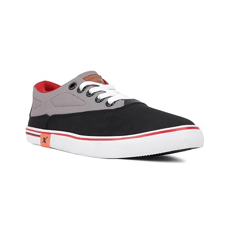 Sparx Canvas Sneakers Shoes for Men SM-322G Black Grey-8