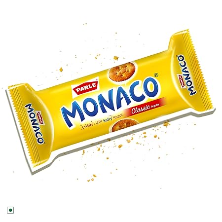 Parle Monaco Classic Biscuit, 46.4g+5.8g EXTRA = 52.2G