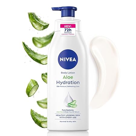 NIVEA Aloe Hydration Body Lotion, 400ml, with 100% Natural Aloe Vera Extracts