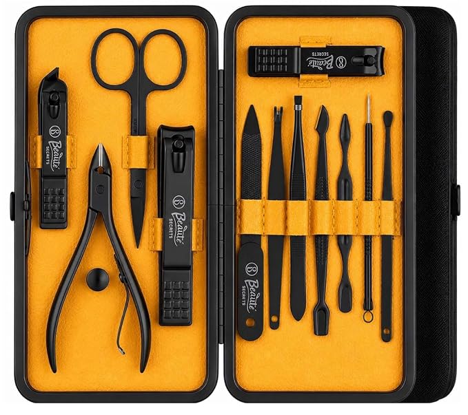 Beaute Secrets Essentials Manicure Set Nail Clippers, Stainless Steel