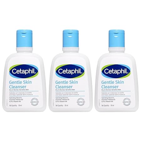 Cetaphil Gentle Skin Cleanser Dry to Normal, Sensitive Skin 118mlx3