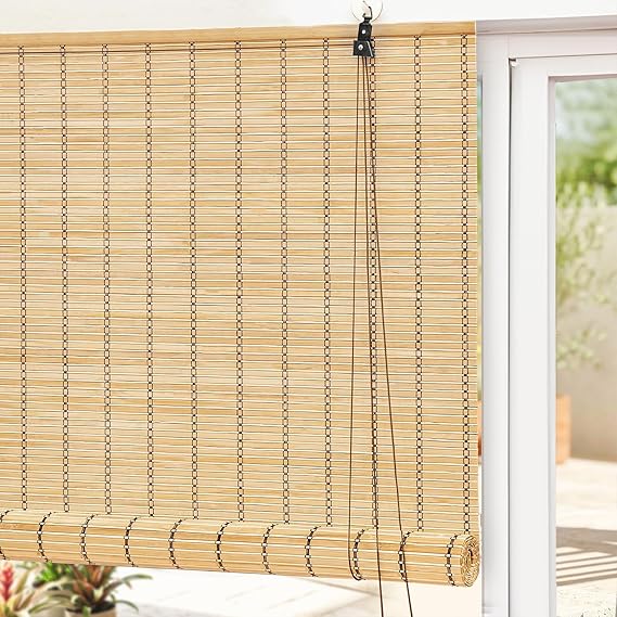 ABOUT SPACE Bamboo Curtain, Roll Up Bamboo Blind