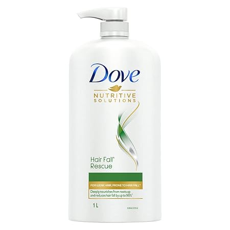 Dove Hair Fall Rescue Shampoo 1 L, For Damaged Hair, Hair Fall Control for Thicker Hair