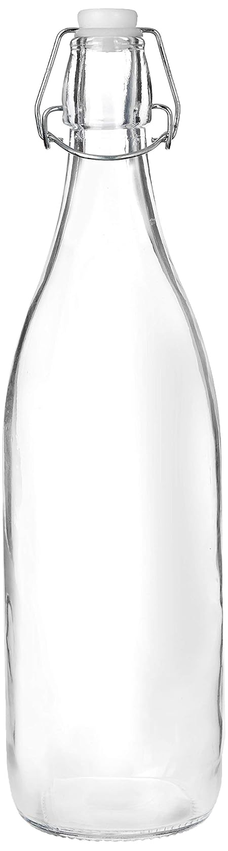Amazon Brand - Solimo Silica Glass Bottle with Flip Cap, 1 Litre