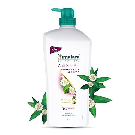 Himalaya Anti-Hair Fall Bhringaraja Shampoo, 1 Litre, with Bhringaraja & Natural Proteins