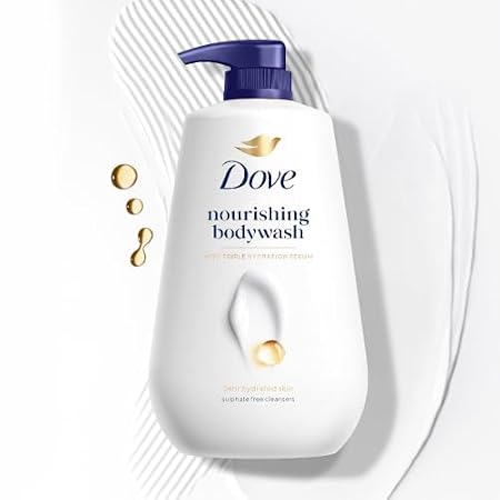 DOVE Nourishing Bodywash, 825ml, for Soft and Smooth Skin, with Triple Hydration Serum & Glycerine, Dermatologically Tes