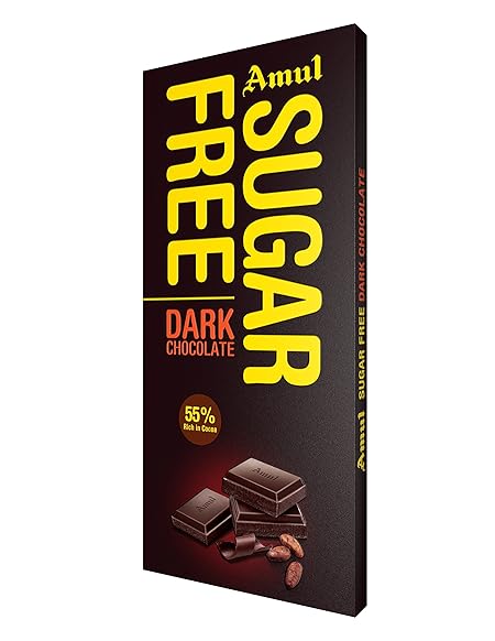AMUL SUGARFREE Dark Chocolate 150G Pack of 2