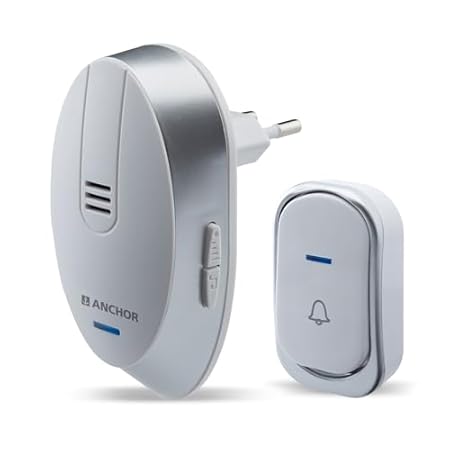 Anchor by Panasonic Wireless Doorbell | 45 Melodies Calling Bell for Home, Office with 120 Meter Operating Range | Door Bell for home (22730)