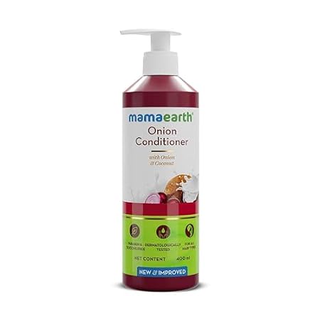 Mamaearth Onion Conditioner For Men & Women, Hair Fall Control & Fast Hair Growth, Works For Dry & Frizzy Hair, Toxin-Fr