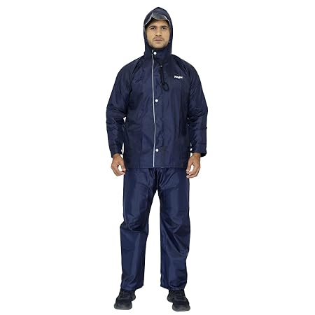 THE CLOWNFISH Polyester Magic Rain Coat for Men - Standard Length Jacket, Bike Poncho With Pocket - Waterproof, Double C