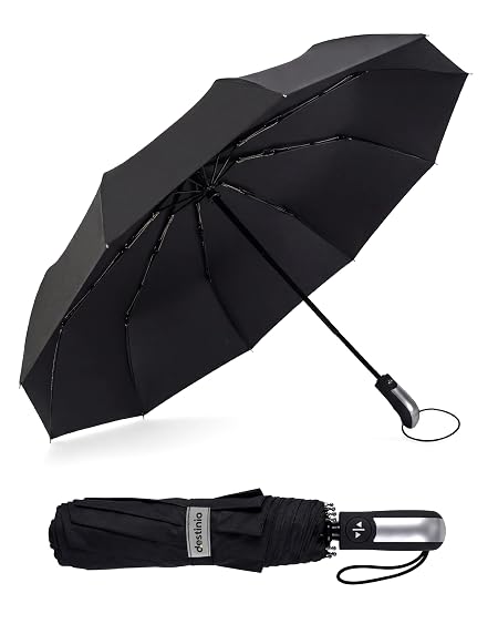 Destinio Umbrella for Man, Large Size 23 Inch, Fully Automatic, UPF 50+ Sun Protection