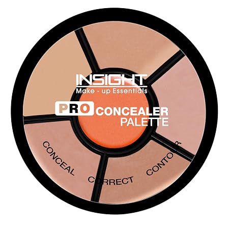 INSIGHT Pro Concealer Palette – Shade Concealer | Makeup Wheel for Face | Satin–Matte Finish | 3-in-1 Conceal, Contour &