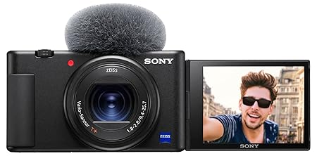 Sony Digital Camera ZV-1 Only (Compact, Video Eye AF, Flip Screen, in-Built Microphone, 4K Vlogging Camera for Content C