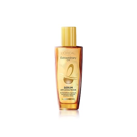 L'Oreal Paris Extraordinary Oil Hair Serum Powered by Floral Oils, For All Hair Types, Frizz-Free, UV and Heat Protectio