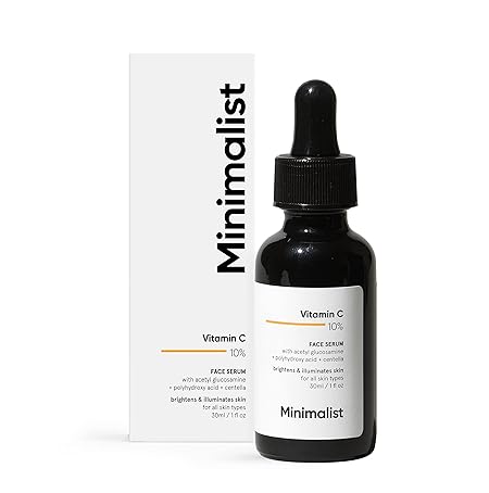 Minimalist 10% Advanced Vitamin C Serum for Glowing Skin, Brightening