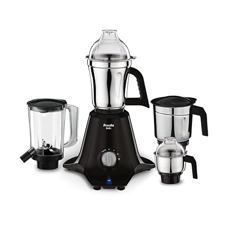 Preethi Boltz 1000 Watts Mixer Grinder, 4 Jars