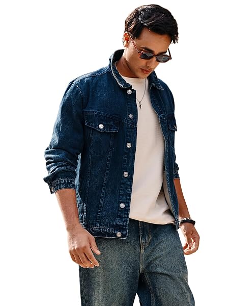 Urbano Fashion Men's Regular Jacket (jakt-Denim-mblue-m_Blue