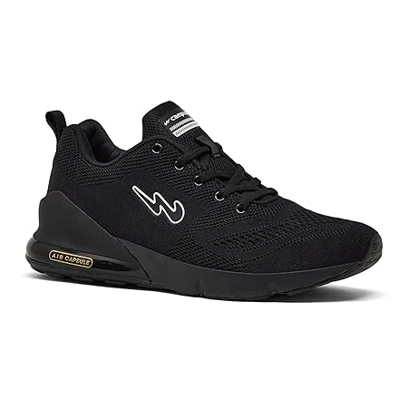 Campus Men's North Plus Running Shoes Full BLK - 10UK/India