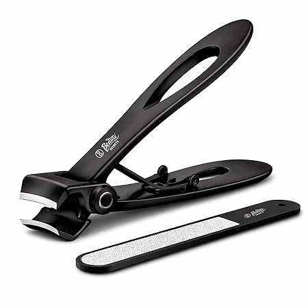 Beauté Secrets Nail Cutter for Men Toe Nail Cutter for Thick Nails Cutting Clipper Trimmer for Women Wide-Opening Sharp Jaws Stainless Steel Large Nail Clippers Set with Nail File