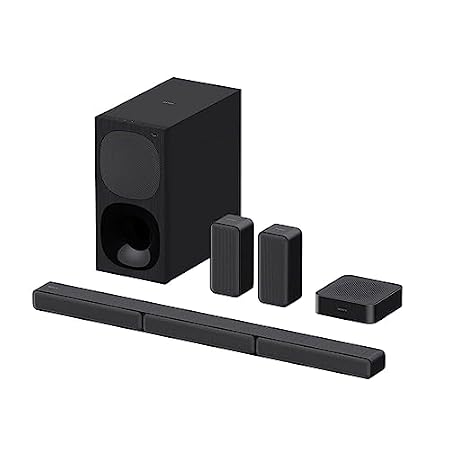 Sony HT-S40R Real 5.1ch Dolby Audio Soundbar for TV with Subwoofer & Wireless Rear Speakers, 5.1ch Home Theatre System (